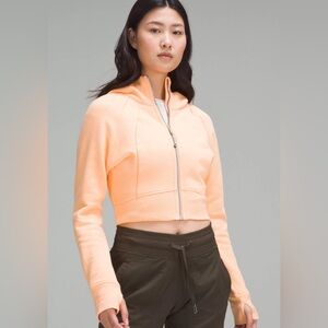 Orange Cropped Full Zip Scuba